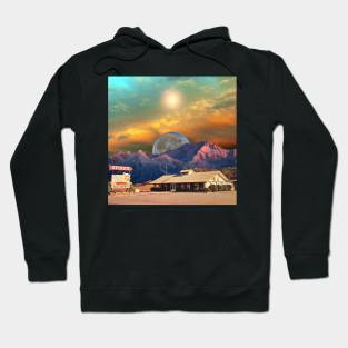 Sharing The Sky - Collage/Surreal Art Hoodie